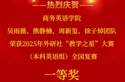 喜报！商务英语学院教师又获奖啦！