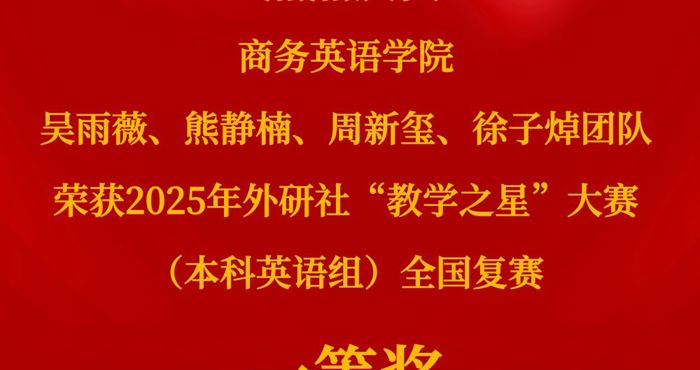 喜报！商务英语学院教师又获奖啦！